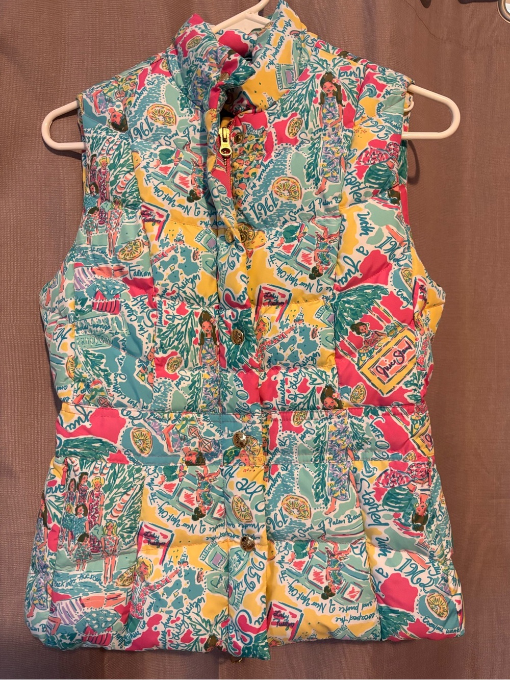 Lilly Pulitzer “In the Beginning” Quilted Puffer Vest